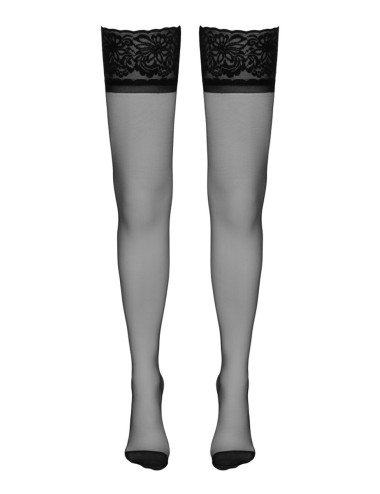 Bas autofixants couture noir 1 - Cotelli Legwear