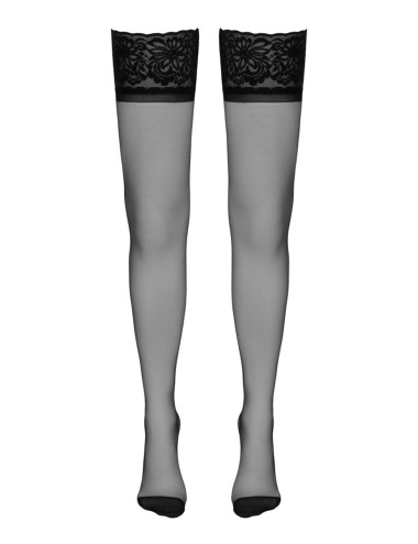 Bas autofixants couture noir 1 - Cotelli Legwear