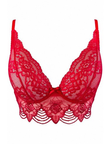 Soutien-gorge dentelle rouge V-9691 - Axami