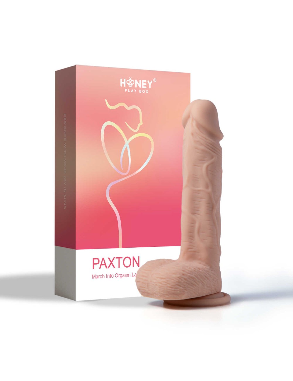 Paxton gode réaliste vibrant et rotatif avec appli 21 cms - Chair