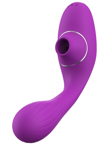 2 en 1 stimulateur de clitoris sur membrane et vibromasseur point G USB violet flexible USB violet flexible DINA - WS-NV017PUR