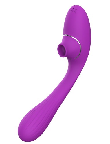 2 en 1 stimulateur de clitoris sur membrane et vibromasseur point G USB violet flexible USB violet flexible DINA - WS-NV017PUR