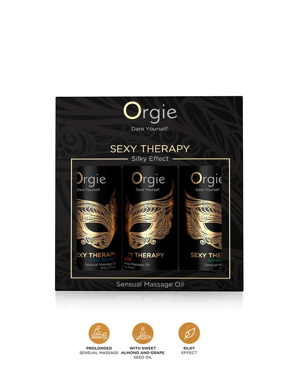 Coffret 3 huiles de massage sensuel Sexy Therapy Collection