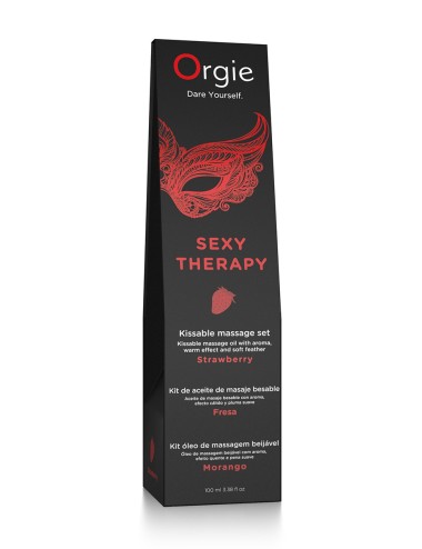 Huile de massage embrassable Sexy Therapy fraise