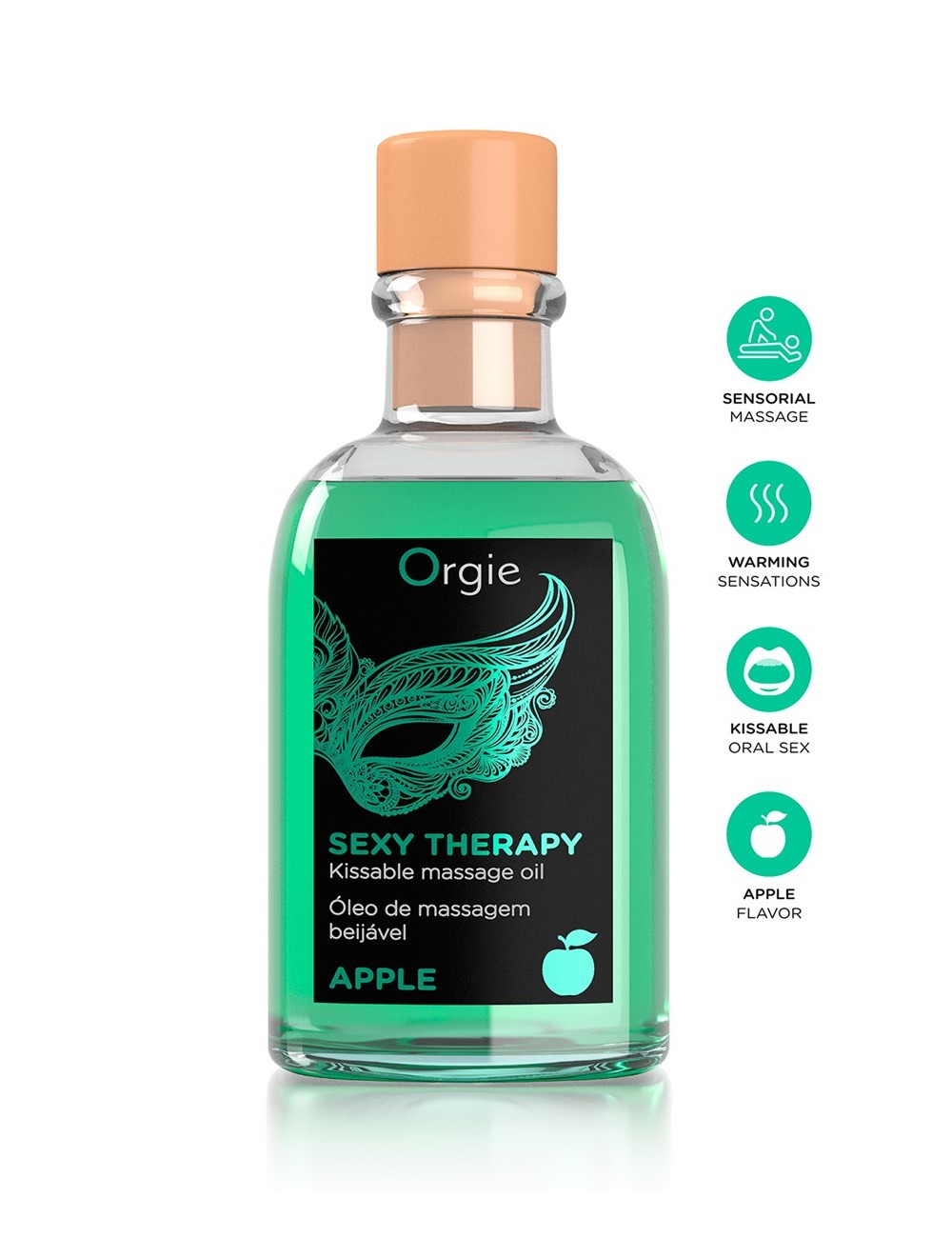 Huile de massage embrassable Sexy Therapy Pomme