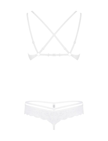 Ensemble de lingerie 2 pièces - blanc - obsessive - 860-set-2