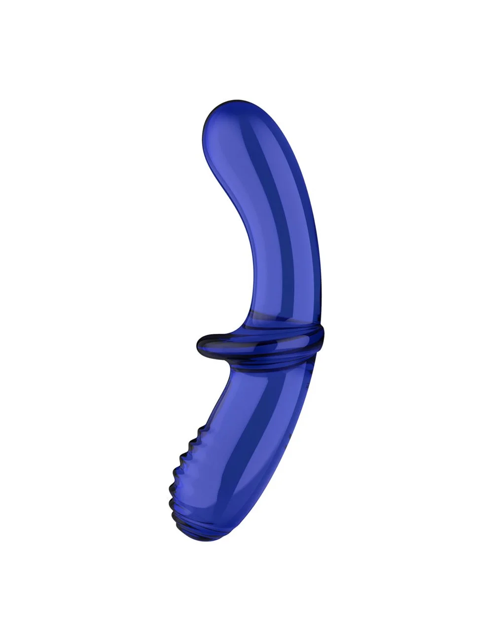 SATISFYER - GODE DOUBLE CRISTAL BLEU