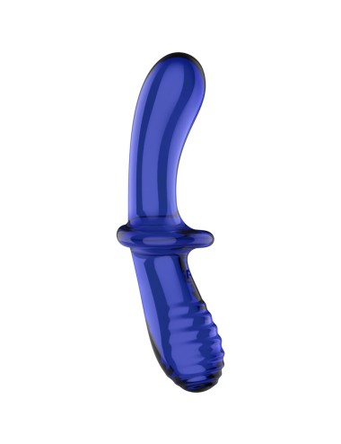 SATISFYER - GODE DOUBLE CRISTAL BLEU