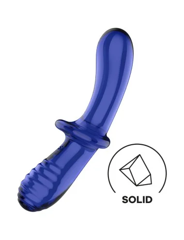 SATISFYER - GODE DOUBLE CRISTAL BLEU