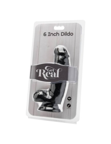 GET REAL - GODE 12 CM AVEC BOULES NOIRES