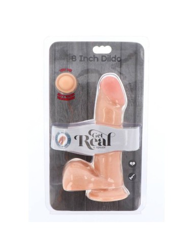 GET REAL - GODE DOUBLE DENSITÉ 18 CM BALLES PEAU