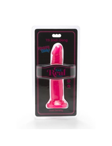 GET REAL - HAPPY DICKS DONG 19 CM ROSE