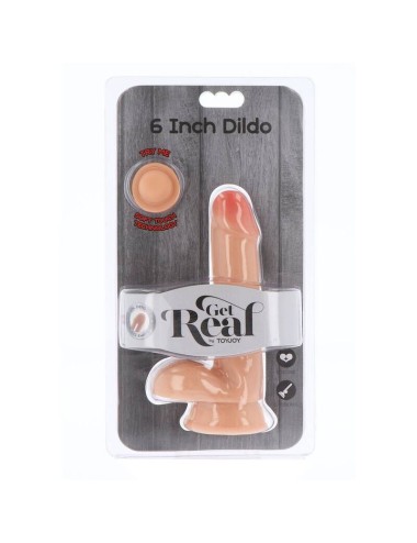 GET REAL - GODE DOUBLE DENSITÉ 17 CM BALLES PEAU