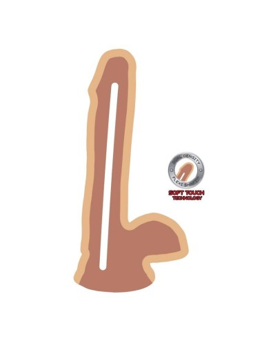GET REAL - GODE DOUBLE DENSITÉ 17 CM BALLES PEAU
