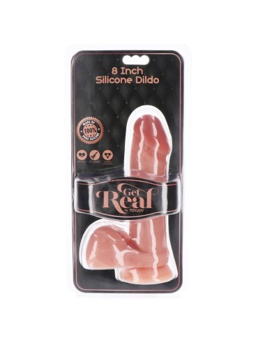 GET REAL - GODE EN SILICONE 20,5 CM AVEC BALLES PEAU
