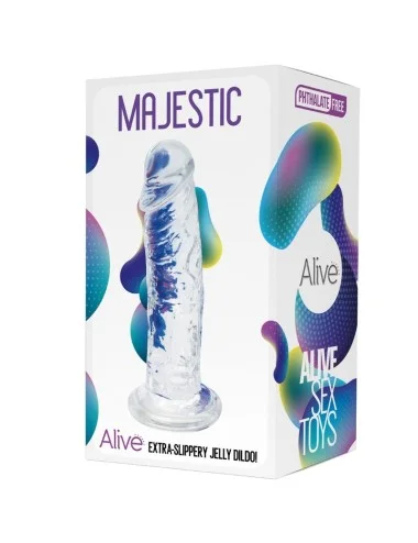 ALIVE - PÉNIS RÉALISTE MAJESTIC TRANSPARENT 14