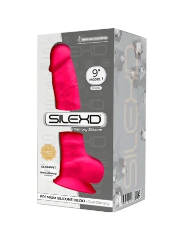 SILEXD - MODÈLE 1 PÉNIS RÉALISTE PREMIUM SILEXPAN SILICONE FUCHSIA 23 CM