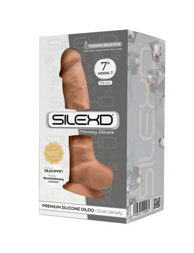 SILEXD - MODÈLE 1 PÉNIS RÉALISTE PREMIUM SILEXPAN SILICONE CARAMEL 17.5 CM