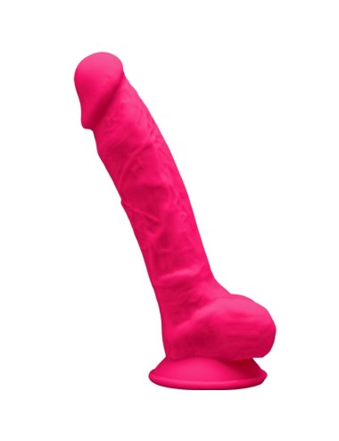 SILEXD - MODÈLE 1 PÉNIS RÉALISTE PREMIUM SILEXPAN SILICONE FUCHSIA 17.5 CM