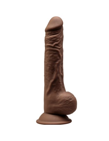 SILEXD - MODÈLE 1 PÉNIS RÉALISTE PREMIUM SILEXPAN SILICONE MARRON 24 CM