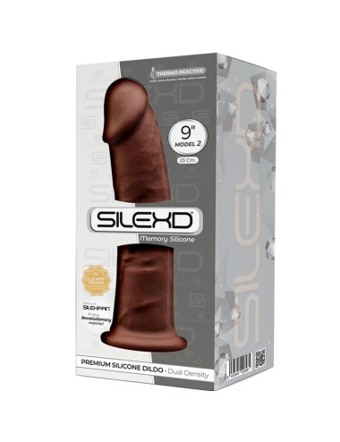 SILEXD - MODÈLE 2 PÉNIS RÉALISTE PREMIUM SILEXPAN SILICONE MARRON 23 CM