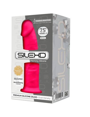 SILEXD - MODÈLE 2 PÉNIS RÉALISTE PREMIUM SILEXPAN SILICONE FUCHSIA 19 CM