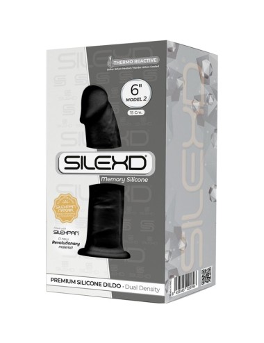 SILEXD - MODÈLE 2 PÉNIS RÉALISTE PREMIUM SILEXPAN SILICONE NOIR 15 CM