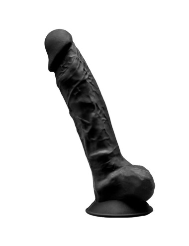 SILEXD - MODÈLE 1 PÉNIS RÉALISTE PREMIUM SILEXPAN SILICONE NOIR 20 CM