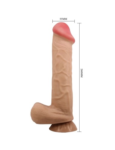PRETTY LOVE - SÉRIE SLIDING SKIN GODE RÉALISTE AVEC VENTOUSE SLIDING SKIN FLESH 26 CM