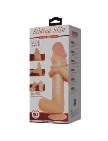 PRETTY LOVE - SÉRIE SLIDING SKIN GODE RÉALISTE AVEC VENTOUSE SLIDING SKIN FLESH 26 CM