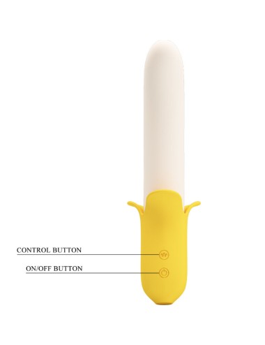 PRETTY LOVE - BANANA GEEK SUPER POWER 7 VIBRATIONS UP&DOWN SILICONE NOIR