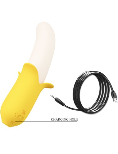 PRETTY LOVE - BANANA GEEK SUPER POWER 7 VIBRATIONS UP&DOWN SILICONE NOIR