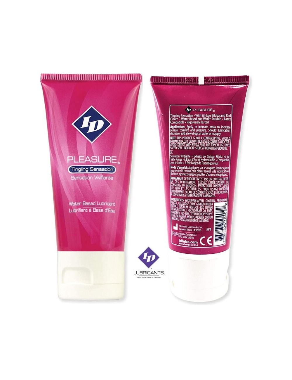 ID PLEASURE - LUBRIFIANT BASE DEAU TINGING SENSATION TRAVEL TUBE 60 ML ID PLEASURE - LUBRIFIANT BASE DEAU TINGING SENSATION TRAVEL TUBE 60 ML