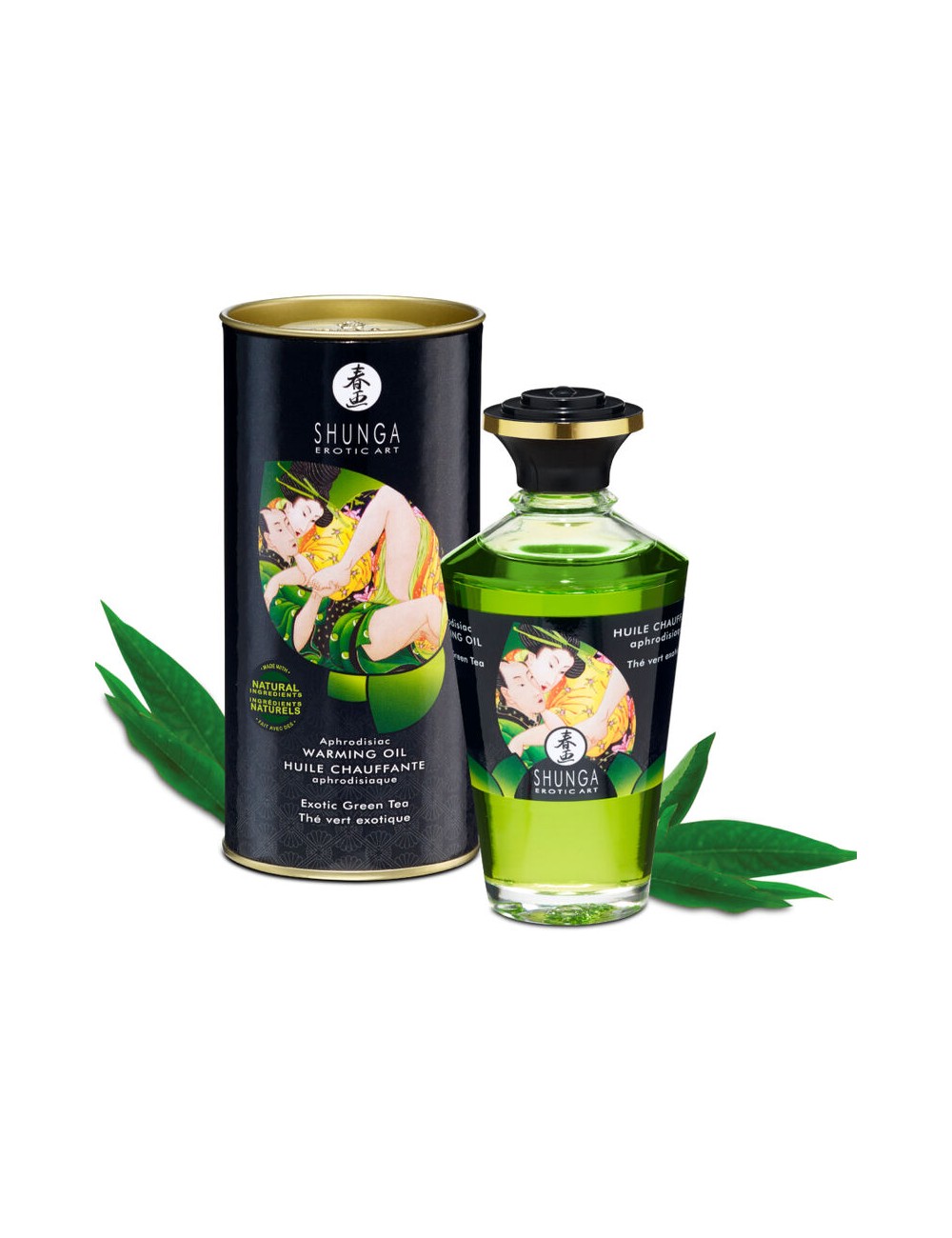 SHUNGA - HUILE DE MASSAGE EFFET CHALEUR AU THÉ VERT BIO 100 ML SHUNGA - HUILE DE MASSAGE EFFET CHALEUR AU THÉ VERT BIO 100 ML