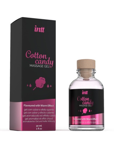 INTT MASSAGE & ORAL SEX - GEL DE MASSAGE SAVEUR COTTON BABE À PAPA ET EFFET CHAUFFANT