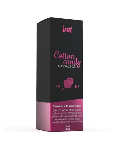 INTT MASSAGE & ORAL SEX - GEL DE MASSAGE SAVEUR COTTON BABE À PAPA ET EFFET CHAUFFANT