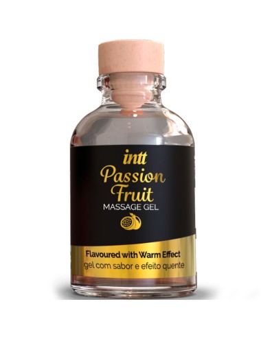 INTT MASSAGE & ORAL SEX - GEL DE MASSAGE SAVEUR FRUIT DE LA PASSION AVEC EFFET CHALEUR