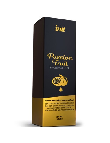 INTT MASSAGE & ORAL SEX - GEL DE MASSAGE SAVEUR FRUIT DE LA PASSION AVEC EFFET CHALEUR