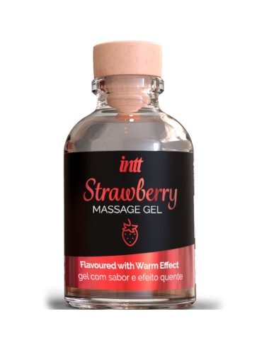 INTT MASSAGE & ORAL SEX - GEL DE MASSAGE EFFET CHAUD SAVEUR FRAISE