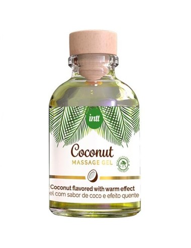 INTT - GEL DE MASSAGE VÉGAN AU SAVEUR DE COCO ET EFFET CHAUFFANT