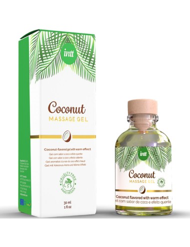 INTT - GEL DE MASSAGE VÉGAN AU SAVEUR DE COCO ET EFFET CHAUFFANT