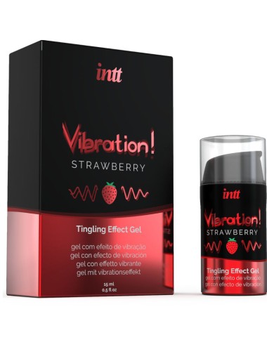 INTT - PUISSANT STIMULANT INTIME GEL VIBRANT LIQUIDE FRAISE 15 ML