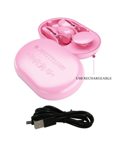 PRETTY LOVE - BOITE SURPRISE PINCES DÉLECTRO STIMULATION ROSE