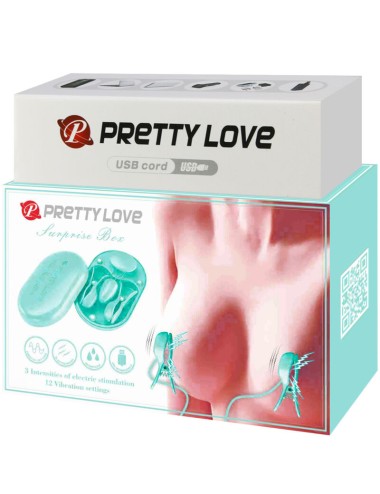 PRETTY LOVE - BOITE SURPRISE PINCE A ELECTRO STIMULATION BLEUE