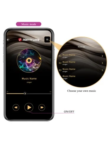 PRETTY LOVE - VIBRATEUR ELECTROSHOCK HECTOR PAR APP CONTROL VIOLET