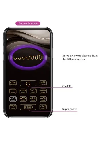 PRETTY LOVE - VIBRATEUR ELECTROSHOCK HECTOR PAR APP CONTROL VIOLET