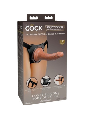 KING COCK - ELITE HARNAIS RÉGLABLE CONFORTABLE AVEC GODE 17.8 CM