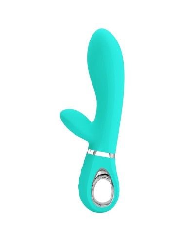 PRETTY LOVE - VIBRATEUR MULTIFONCTION G-SPOT THOMAS VERT AQUA