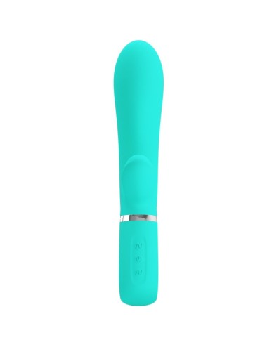 PRETTY LOVE - VIBRATEUR MULTIFONCTION G-SPOT THOMAS VERT AQUA