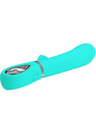 PRETTY LOVE - VIBRATEUR MULTIFONCTION G-SPOT THOMAS VERT AQUA